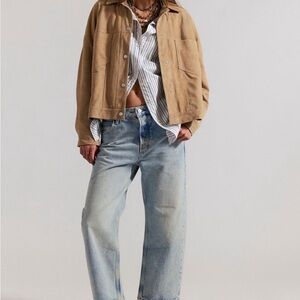 Free People Deep Trance 31.  Slight barrel jeans. So so cute awesome denim!